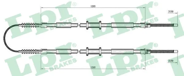 Cable Pull, parking brake (C0179B)