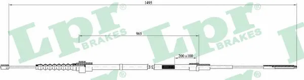 Cable Pull, parking brake (C0951B)