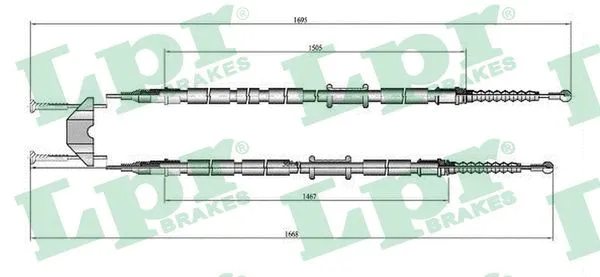Cable Pull, parking brake (C0538B)