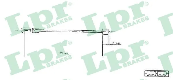 Cable Pull, parking brake (C0578B)