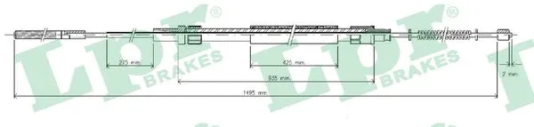 Cable Pull, parking brake (C0939B)