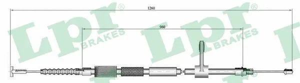 Cable Pull, parking brake (C0017B)