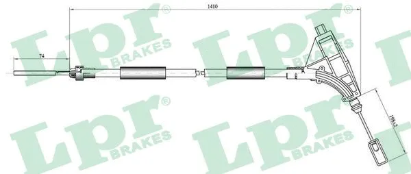 Cable Pull, parking brake (C0010B)