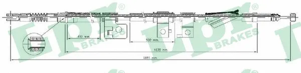 Cable Pull, parking brake (C0309B)