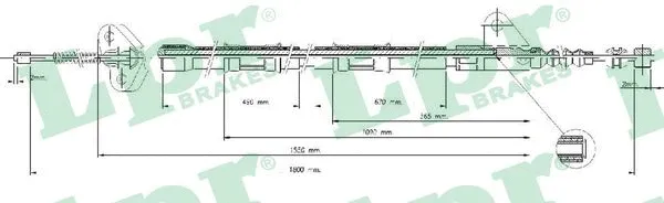 Cable Pull, parking brake (C0846B)