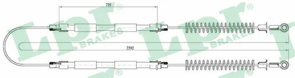 Cable Pull, parking brake (C0773B)