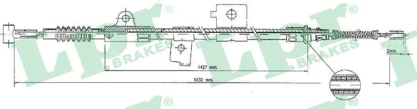 Cable Pull, parking brake (C1174B)