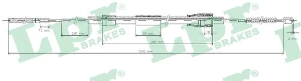 Cable Pull, parking brake (C0965B)