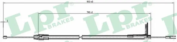 Cable Pull, parking brake (C0425B)