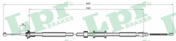 Cable Pull, parking brake (C0517B)