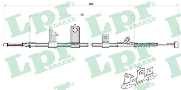 Cable Pull, parking brake (C0488B)