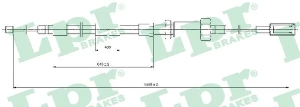 Cable Pull, parking brake (C0131B)