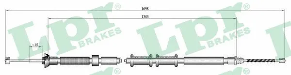 Cable Pull, parking brake (C0307B)