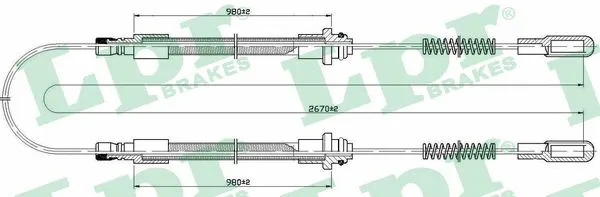 Cable Pull, parking brake (C0522B)