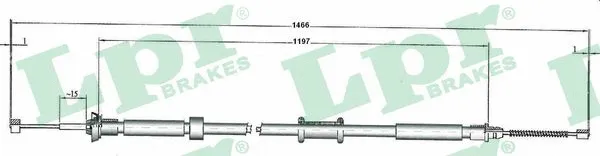 Cable Pull, parking brake (C1084B)