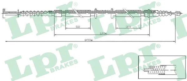 Cable Pull, parking brake (C1238B)