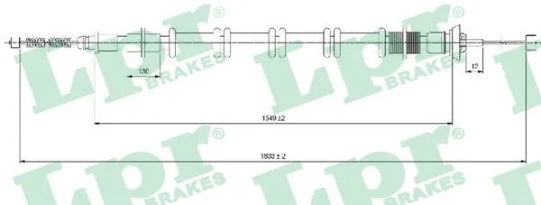 Cable Pull, parking brake (C1689B)