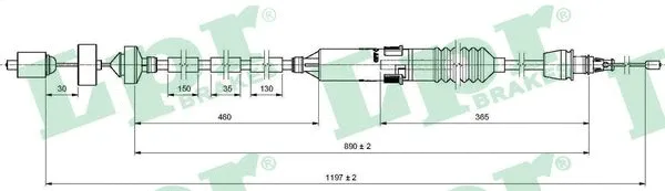 Cable Pull, clutch control (C0471C)