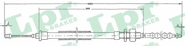 Cable Pull, parking brake (C0114B)