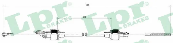 Cable Pull, clutch control (C0108C)