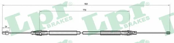 Cable Pull, parking brake (C0759B)