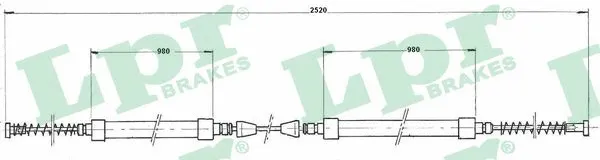 Cable Pull, parking brake (C0162B)