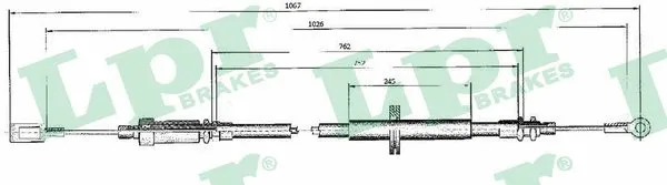 Cable Pull, parking brake (C0524B)