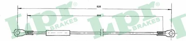 Cable Pull, parking brake (C0908B)