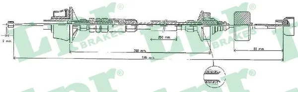 Cable Pull, clutch control (C0537C)