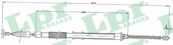 Cable Pull, parking brake (C0186B)