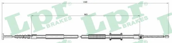 Cable Pull, parking brake (C0191B)