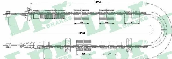 Cable Pull, parking brake (C0223B)