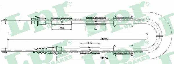 Cable Pull, parking brake (C1245B)