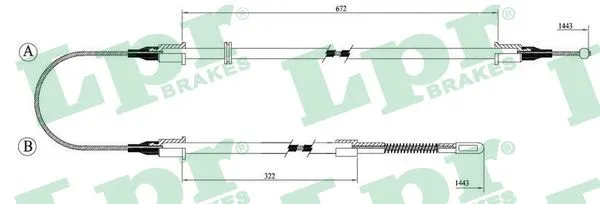 Cable Pull, parking brake (C1342B)