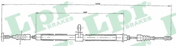 Cable Pull, parking brake (C0019B)