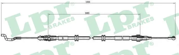 Cable Pull, parking brake (C0969B)
