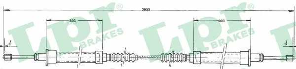Cable Pull, parking brake (C0523B)