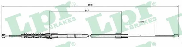 Cable Pull, parking brake (C1098B)
