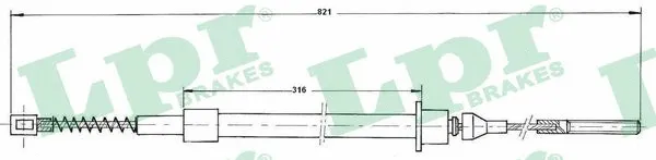 Cable Pull, parking brake (C0560B)