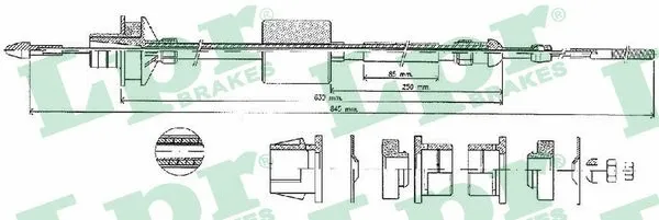 Cable Pull, clutch control (C0022C)