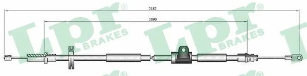 Cable Pull, parking brake (C0923B)