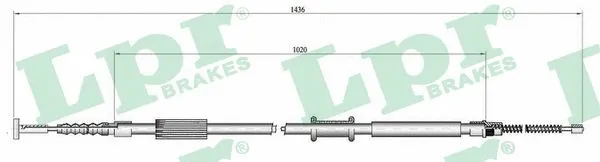 Cable Pull, parking brake (C0015B)