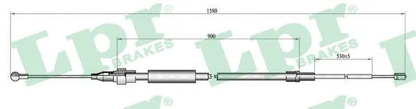 Cable Pull, parking brake (C0967B)