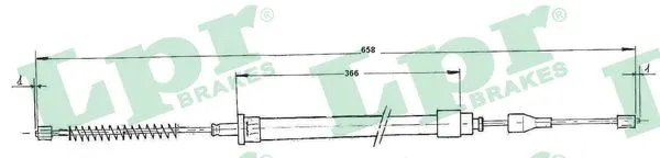 Cable Pull, parking brake (C0963B)