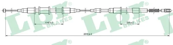 Cable Pull, parking brake (C1341B)