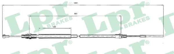 Cable Pull, parking brake (C0214B)