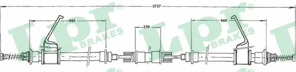 Cable Pull, parking brake (C0299B)