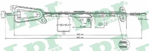 Cable Pull, parking brake (C0481B)