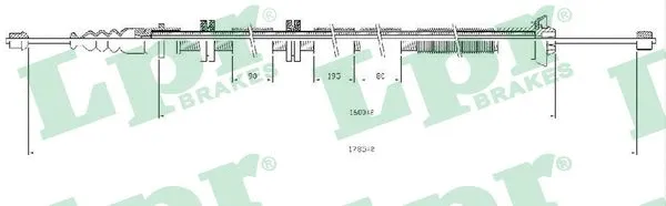 Cable Pull, parking brake (C0205B)