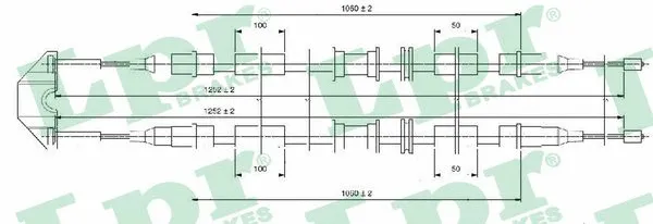Cable Pull, parking brake (C0542B)
